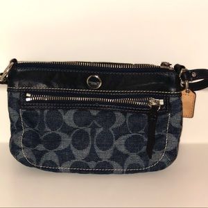 Navy Coach Clutch Wristlet Purse